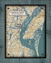 Load image into Gallery viewer, Georgetown South Carolina Map - Board Mounted Canvas Print
