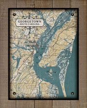 Load image into Gallery viewer, Georgetown South Carolina Map - Board Mounted Canvas Print
