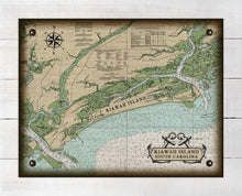 Load image into Gallery viewer, Kiawah Island South Carolina Nautical Chart - Board Mounted Canvas Print
