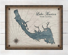 Load image into Gallery viewer, Lake Marion South Carolina Map Design - Board Mounted Canvas Print
