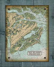 Load image into Gallery viewer, Sea Islands South Carolina Nautical Chart - Board Mounted Canvas Print
