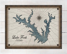 Load image into Gallery viewer, Lake Fork Texas Map Design - Board Mounted Canvas Print
