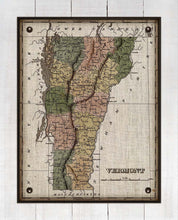 Load image into Gallery viewer, 1800s Vermont Map - Board Mounted Canvas Print
