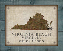 Load image into Gallery viewer, Virginia Beach Virginia Vintage Design - Board Mounted Canvas Print
