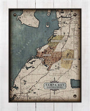 Load image into Gallery viewer, Tampa Bay Eastern Shore - Ruskin, Apollo Beach &amp; Sun City Center - Map On 100% Linen
