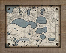 Load image into Gallery viewer, Mt Dora, Tavares &amp; Lakes Map On 100% Linen
