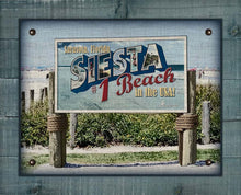 Load image into Gallery viewer, Siesta Beach Welcome Sign On 100% Linen
