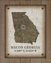 Load image into Gallery viewer, Macon Georgia Vintage Design On 100% Natural Linen
