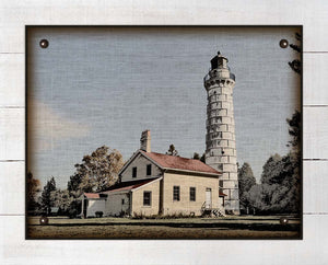 Cana Island Lighthouse - On 100% Linen