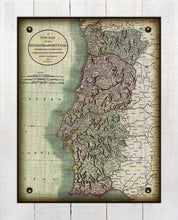 Load image into Gallery viewer, 1811 Vintage Portugal Map -  Board Mounted Canvas Print
